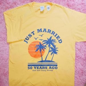 T-SHIRT, JUST MARRIED 50 YEARS AGO, SIZE L